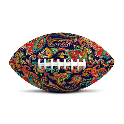 Indian Paisley Pattern Print Rugby Ball