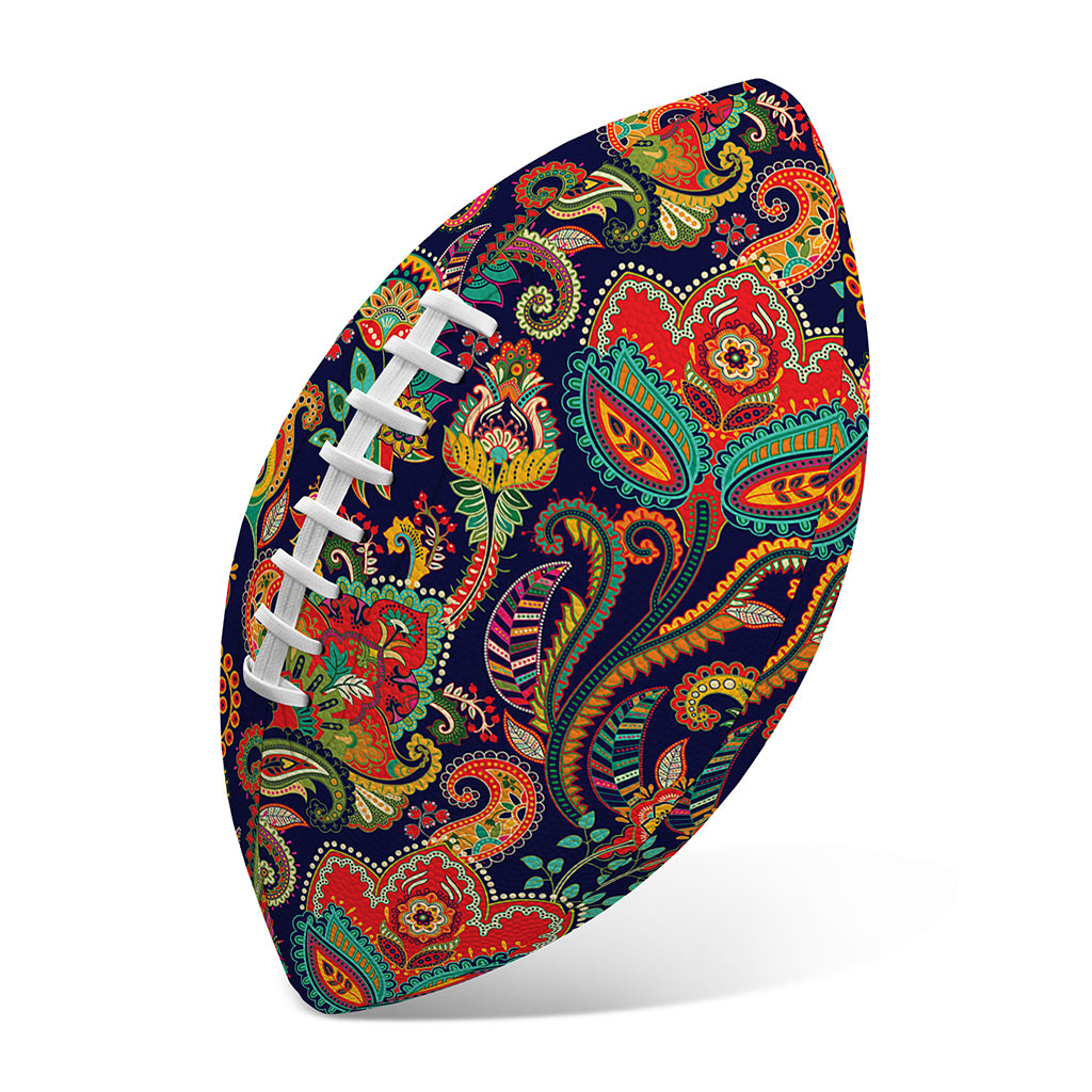 Indian Paisley Pattern Print Rugby Ball