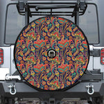 Indian Paisley Pattern Print Tire Cover With Camera Hole