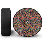 Indian Paisley Pattern Print Tire Cover With Camera Hole