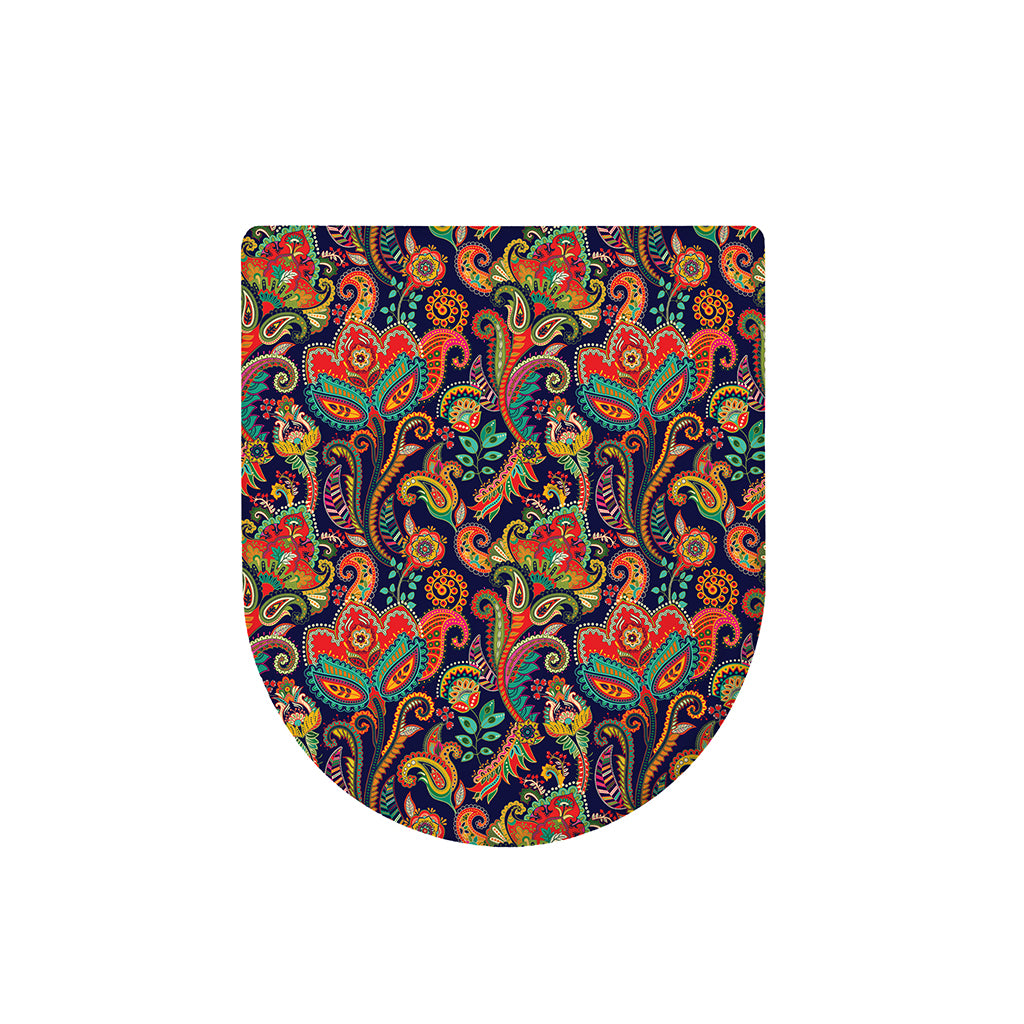 Indian Paisley Pattern Print Toilet Lid Cover