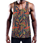 Indian Paisley Pattern Print Training Tank Top
