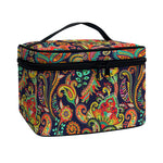 Indian Paisley Pattern Print Travel Makeup Bag