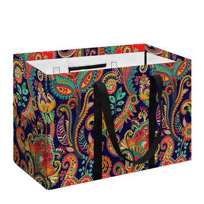 Indian Paisley Pattern Print Utility Tote Bag
