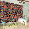 Indian Paisley Pattern Print Wall Sticker