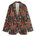 Indian Paisley Pattern Print Women's Cotton Blazer
