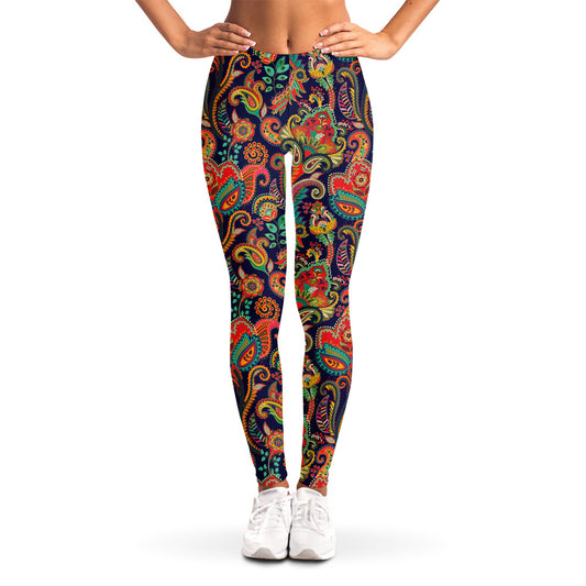 Indian Paisley Pattern Print Women's Leggings