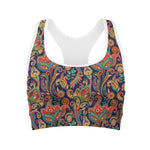 Indian Paisley Pattern Print Women's Sports Bra