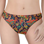 Indian Paisley Pattern Print Women's Thong