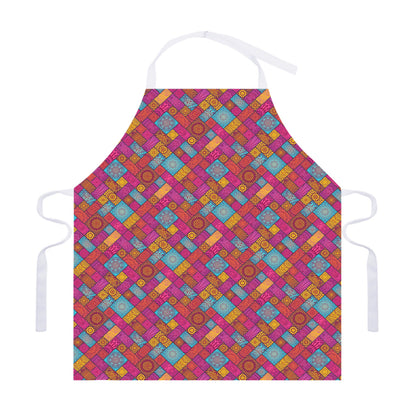 Indian Patchwork Pattern Print Adjustable Apron