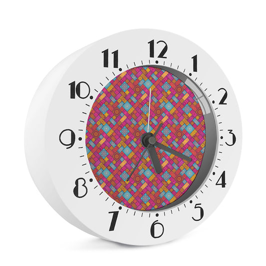 Indian Patchwork Pattern Print Alarm Clock