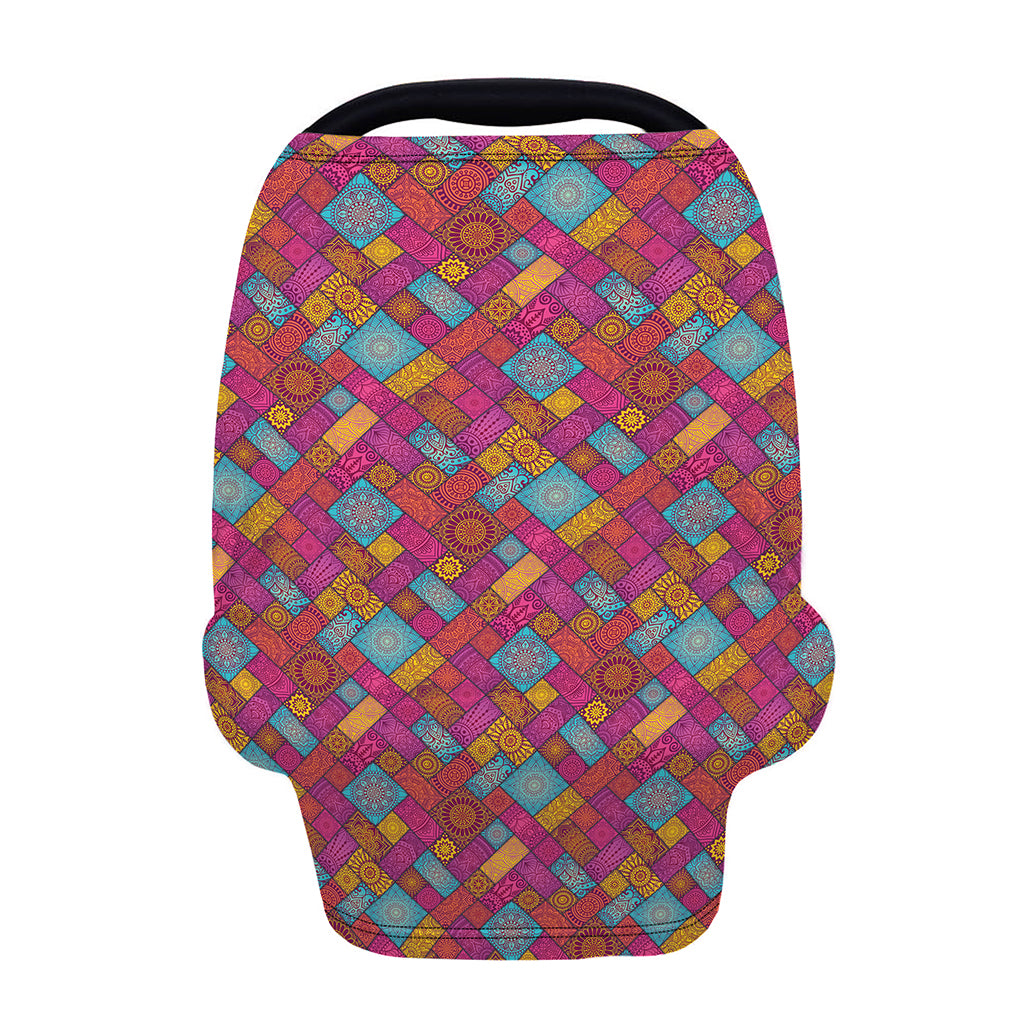 Indian Patchwork Pattern Print Baby Seat Cover
