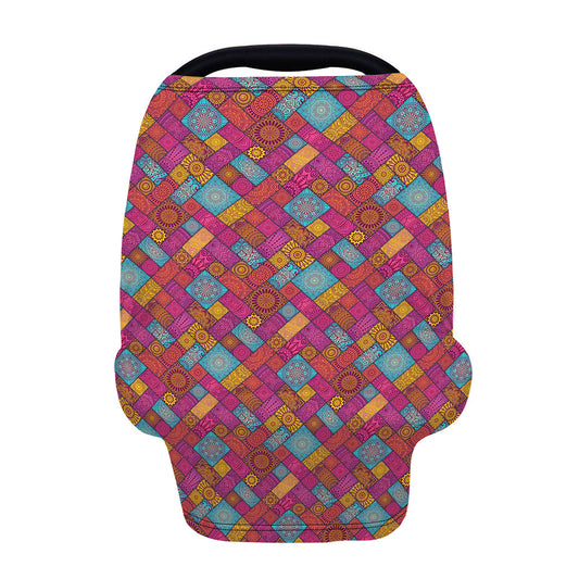 Indian Patchwork Pattern Print Baby Seat Cover