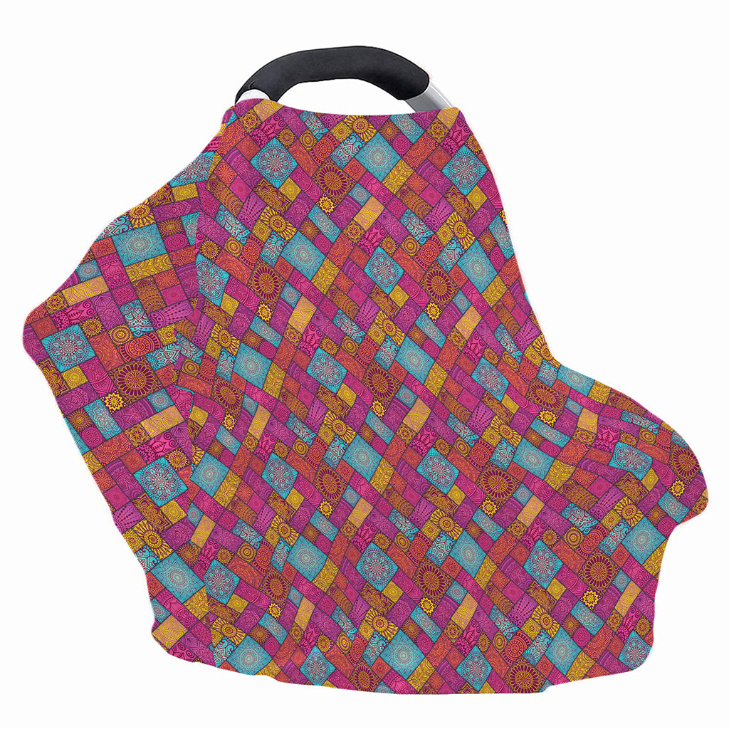 Indian Patchwork Pattern Print Baby Seat Cover