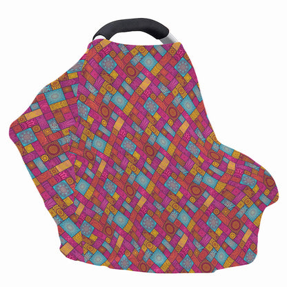 Indian Patchwork Pattern Print Baby Seat Cover