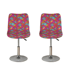 Indian Patchwork Pattern Print Bar Stool Covers