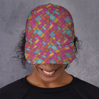 Indian Patchwork Pattern Print Baseball Cap