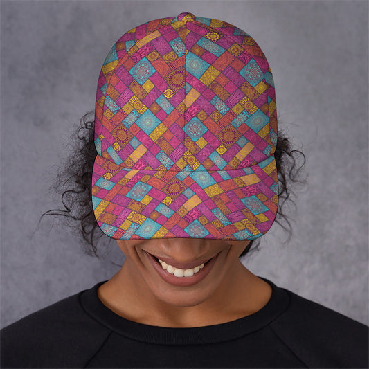 Indian Patchwork Pattern Print Baseball Cap
