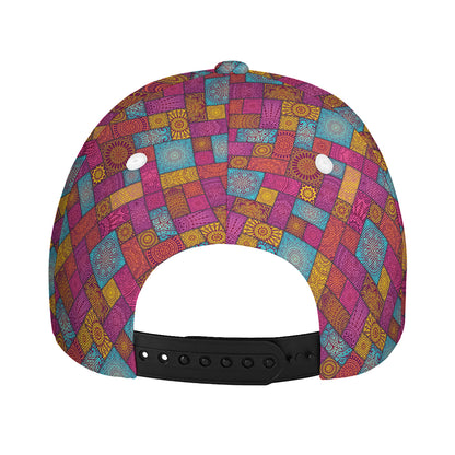 Indian Patchwork Pattern Print Baseball Cap