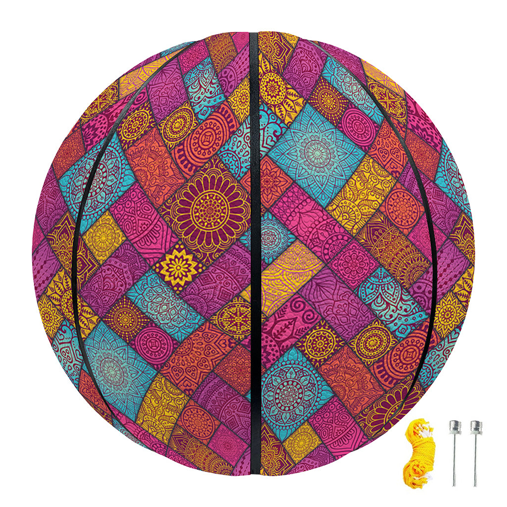 Indian Patchwork Pattern Print Basketball