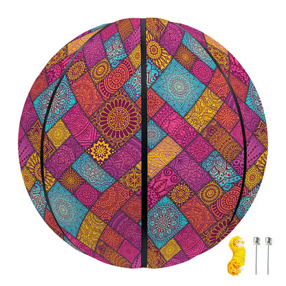 Indian Patchwork Pattern Print Basketball