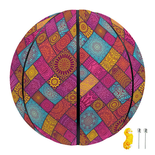 Indian Patchwork Pattern Print Basketball