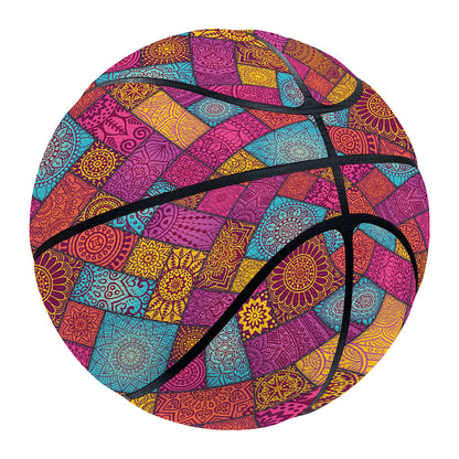 Indian Patchwork Pattern Print Basketball