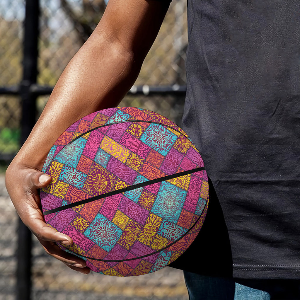 Indian Patchwork Pattern Print Basketball
