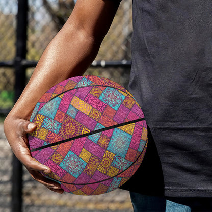 Indian Patchwork Pattern Print Basketball