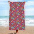 Indian Patchwork Pattern Print Beach Towel
