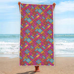 Indian Patchwork Pattern Print Beach Towel