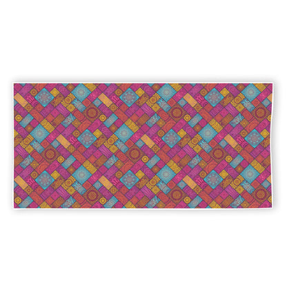 Indian Patchwork Pattern Print Beach Towel