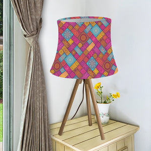 Indian Patchwork Pattern Print Bell Lamp Shade