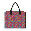 Indian Patchwork Pattern Print Canvas Tote Bag
