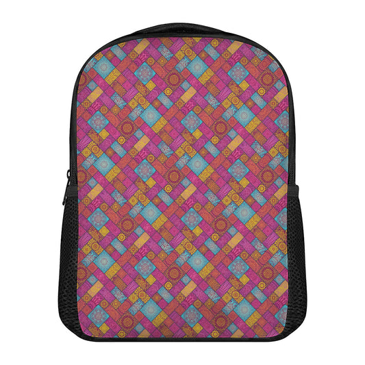 Indian Patchwork Pattern Print Casual Backpack