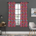Indian Patchwork Pattern Print Grommet Curtain Panels