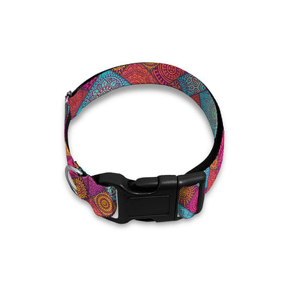 Indian Patchwork Pattern Print Dog Collar