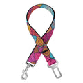Indian Patchwork Pattern Print Dog Seat Belt