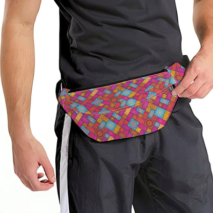 Indian Patchwork Pattern Print Fanny Pack