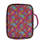 Indian Patchwork Pattern Print Front Pocket Bible Bag
