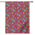 Indian Patchwork Pattern Print House Flag