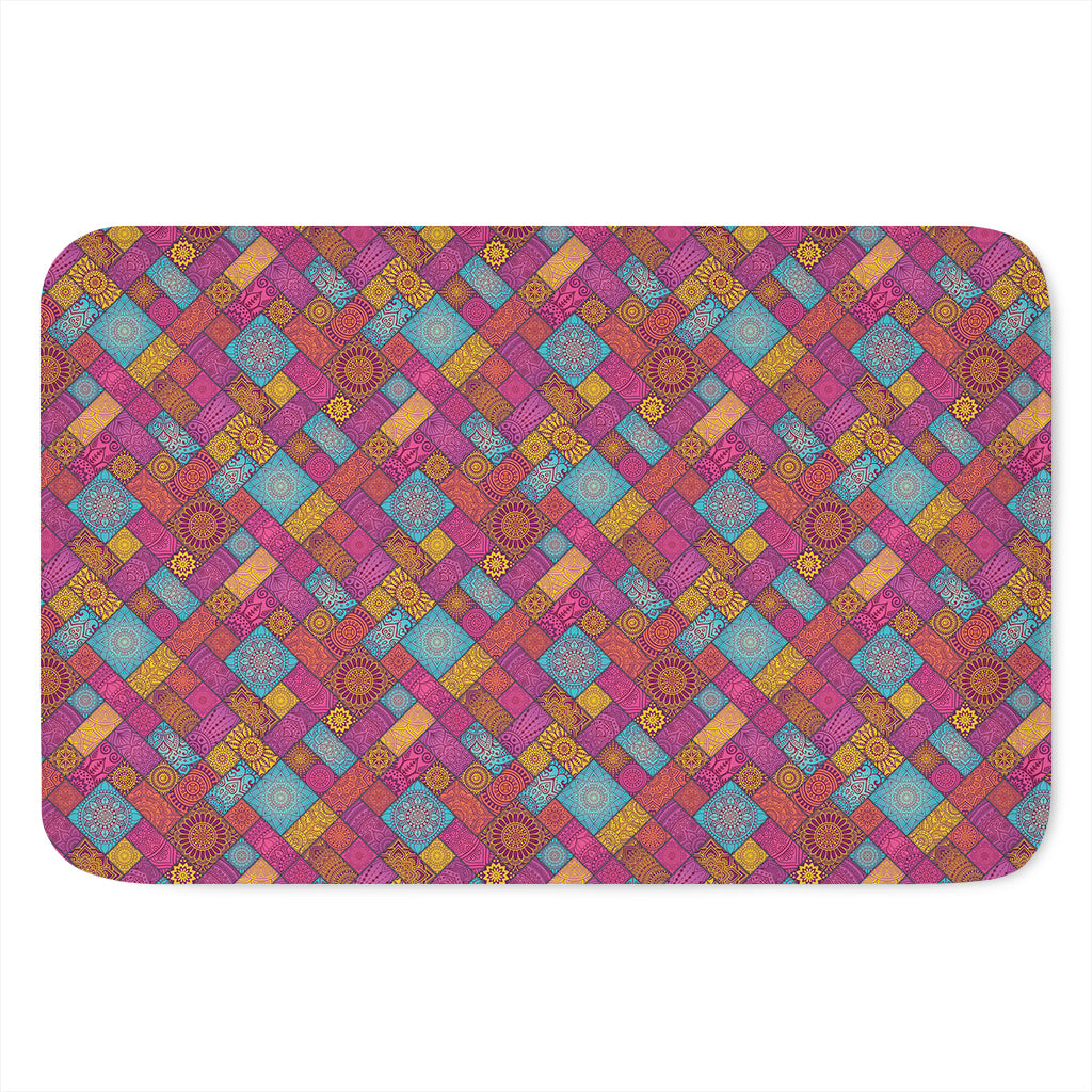Indian Patchwork Pattern Print Indoor Door Mat
