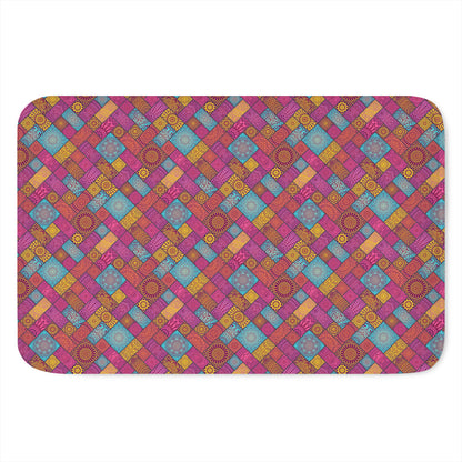 Indian Patchwork Pattern Print Indoor Door Mat