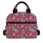Indian Patchwork Pattern Print Insulated Lunch Bag
