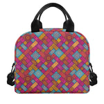 Indian Patchwork Pattern Print Insulated Lunch Bag