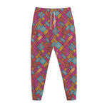 Indian Patchwork Pattern Print Jogger Pants