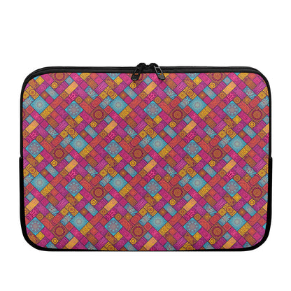 Indian Patchwork Pattern Print Laptop Sleeve