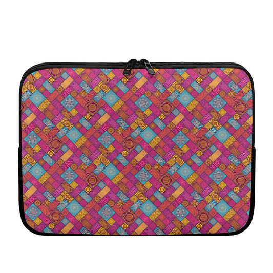 Indian Patchwork Pattern Print Laptop Sleeve