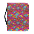 Indian Patchwork Pattern Print Leather Bible Cover