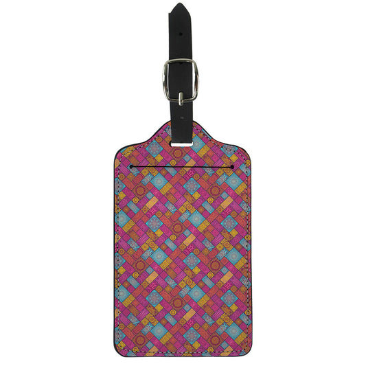 Indian Patchwork Pattern Print Luggage Tag